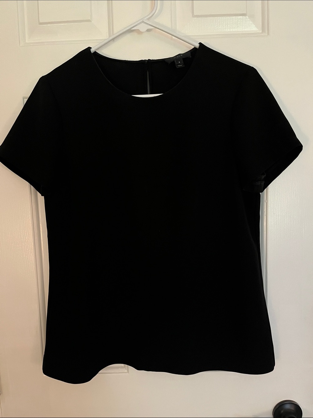 J. Crew Black Short Sleeve Crewneck Top